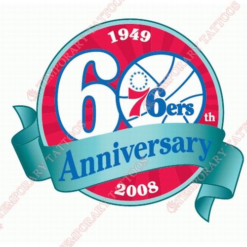 Philadelphia 76ers Customize Temporary Tattoos Stickers NO.1156